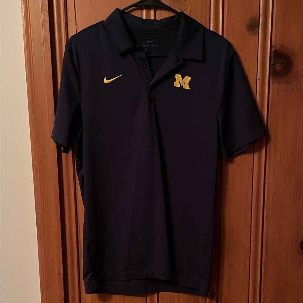 Nike Men's Dark Blue Polo Michigan